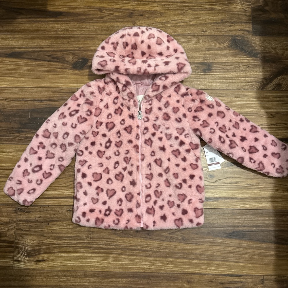 Jessica Simpson Pink Leopard Print Kids Jacket